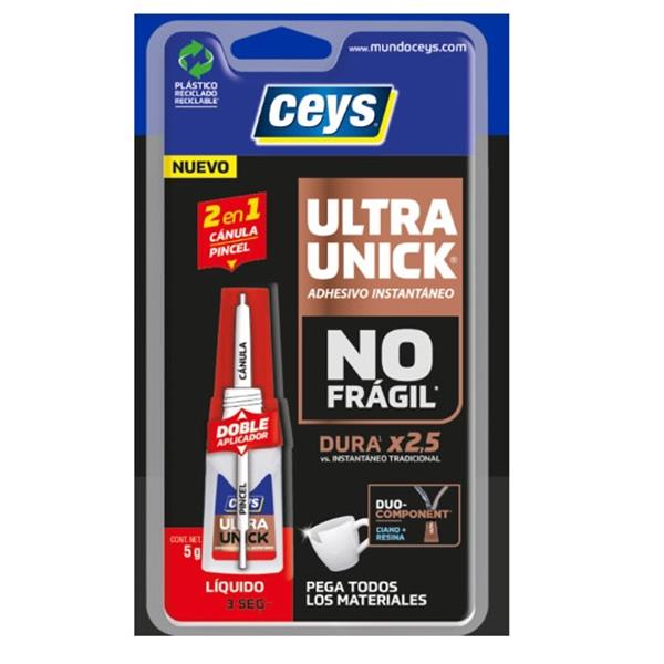 PEGAMENTO CIANO ULTRA UNICK PINCEL+CANULA 5G CEYS 504090