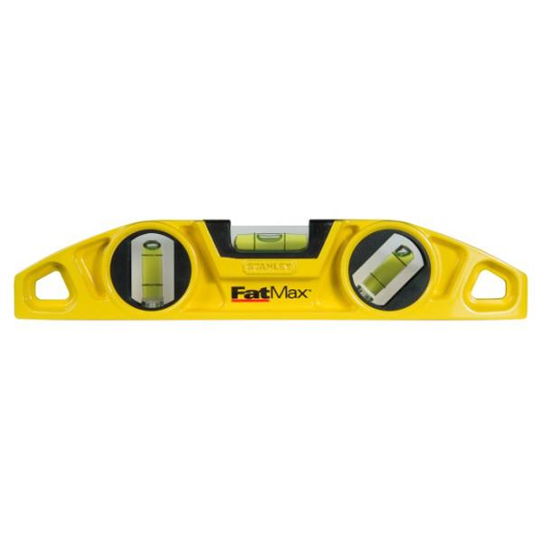 NIVEL TORPEDO 3 AMPOLLAS 22CM STANLEY FAT-MAX ALA AVION