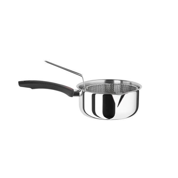 CAZO ACERO INOX FREIDOR 18CM C/CESTILLO INOXIBAR 60218