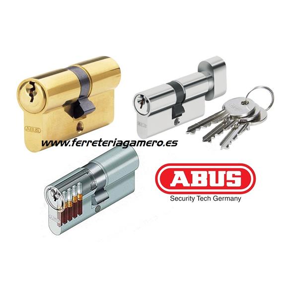 BOMBILLO LLAVE NORMAL 40+40 ABUS E50 LATON L/LARGA 