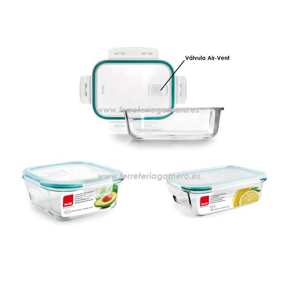 RECIPIENTE HERMETICO VIDRIO TEMPLADO AIR-VENT IBILI 520ML 696905