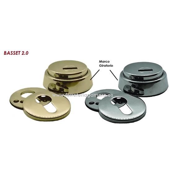 ESCUDO PROTECTOR BOMBILLO DMC SEGURIDAD LATON BRILLO MARCO GIRATORIO DMCBASSET.2-LB