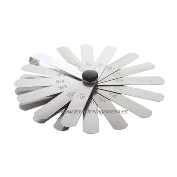 JUEGO GALGA ESPESORES 8 LAMINAS 0.03-0.1MM